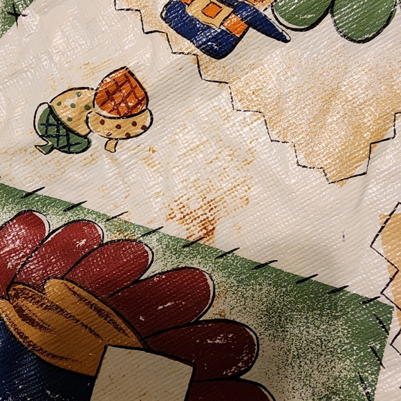 VINTAGE Thanksgiving Plastic Tablecloth - Picture 5 of 5